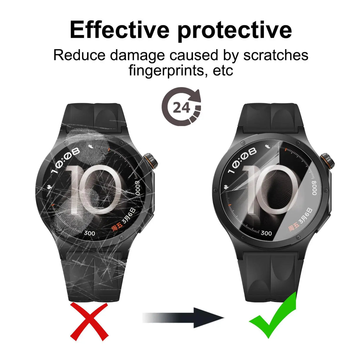 TPU Hydrogel Screen Protector for OPPO Watch X3 – HD Clear