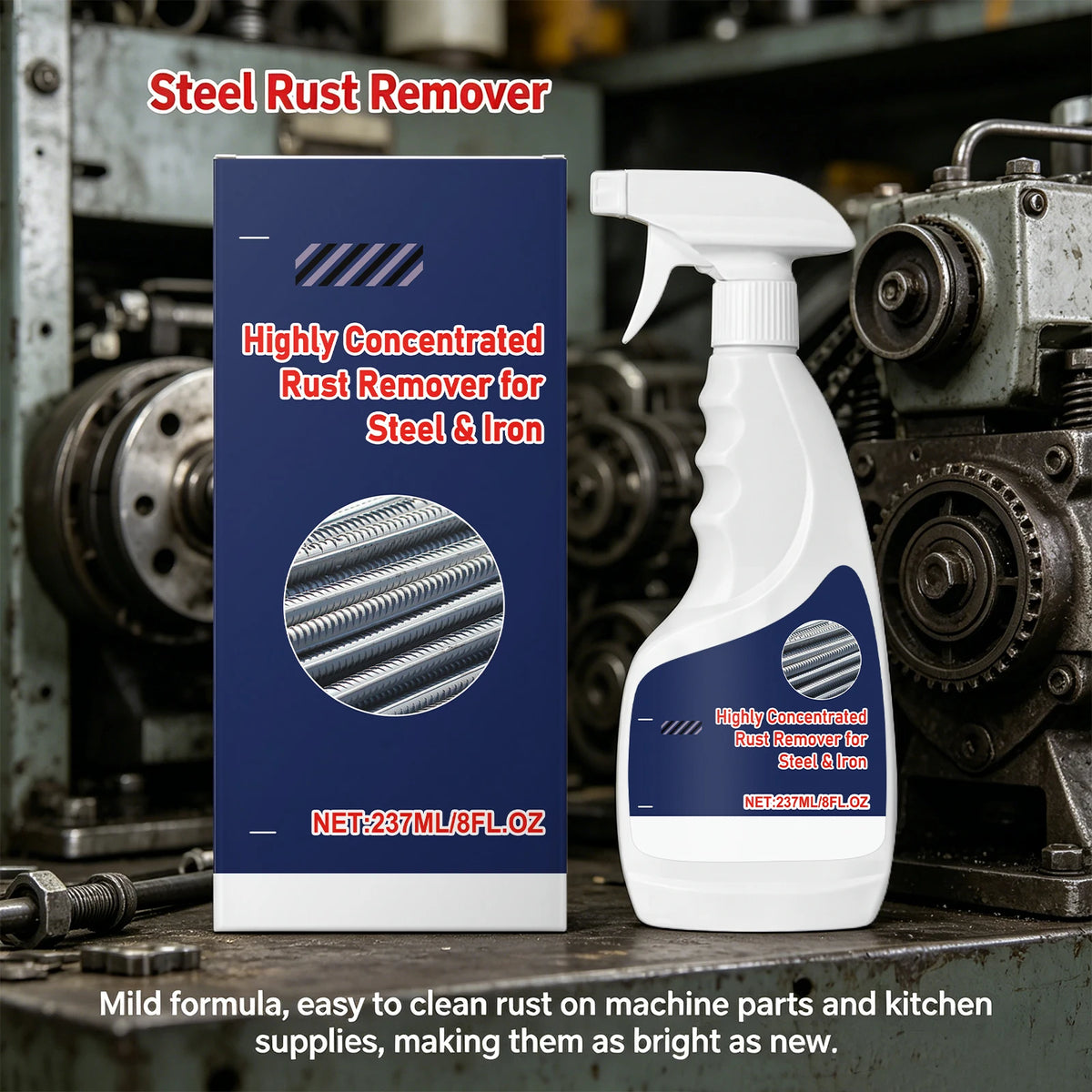 Steel Rust Remover Spray – Dissolves Rust, Restores Shine