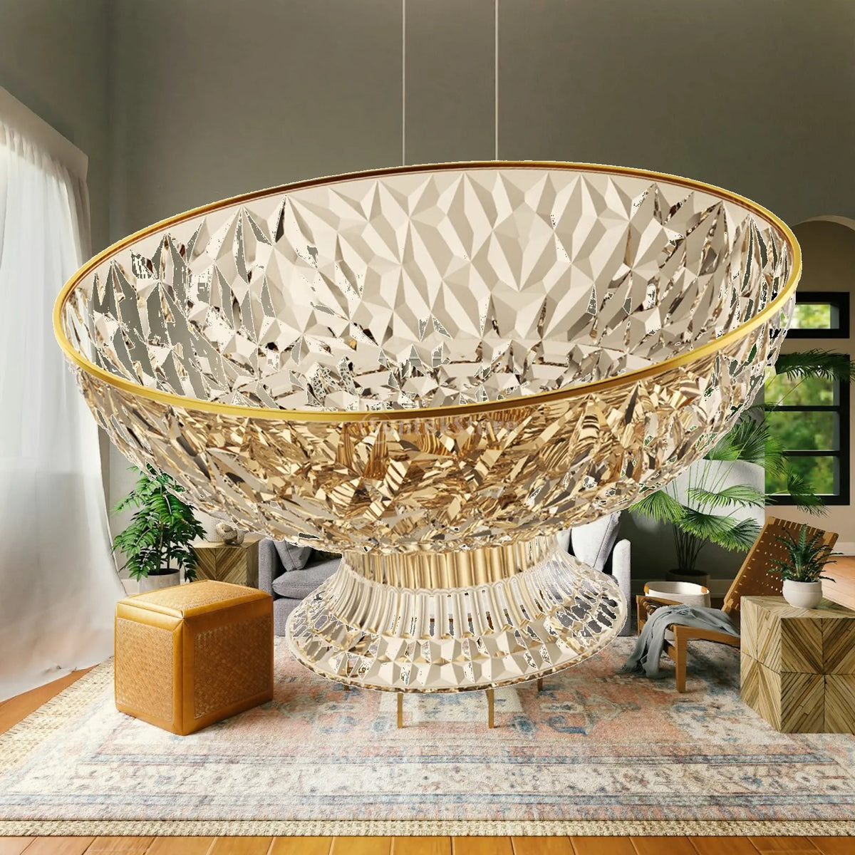 Large Round Pedestal Serving Tray – Fruit, Snack & Cake Stand