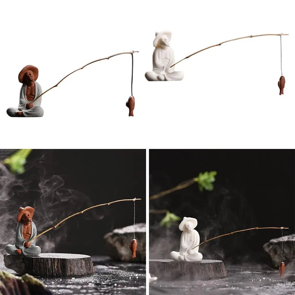 Kesoto Ceramic Tea Pet Figurine | Jiang Taigong Zen Desk Statue