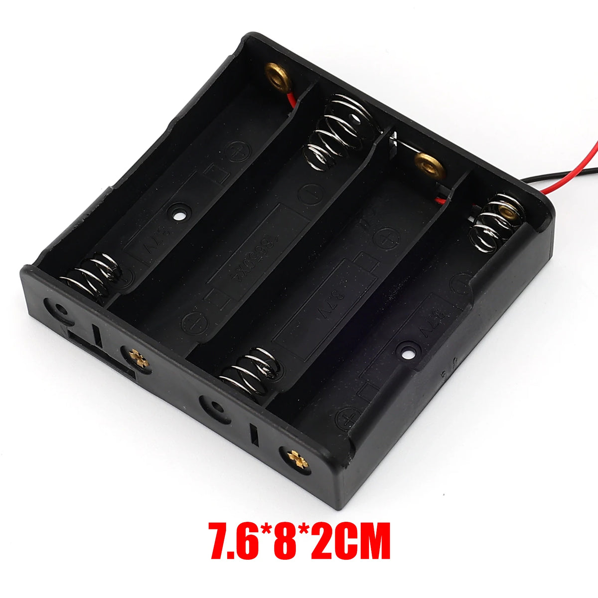 18650 Battery Holder 1/2/3/4 Slot DIY Box with Wire Leads