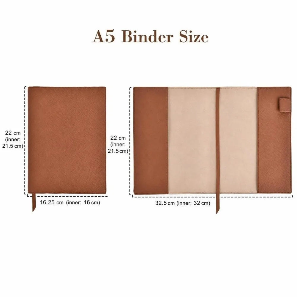 A5 PU Leather Notebook Cover – Replaceable Protective Sleeve