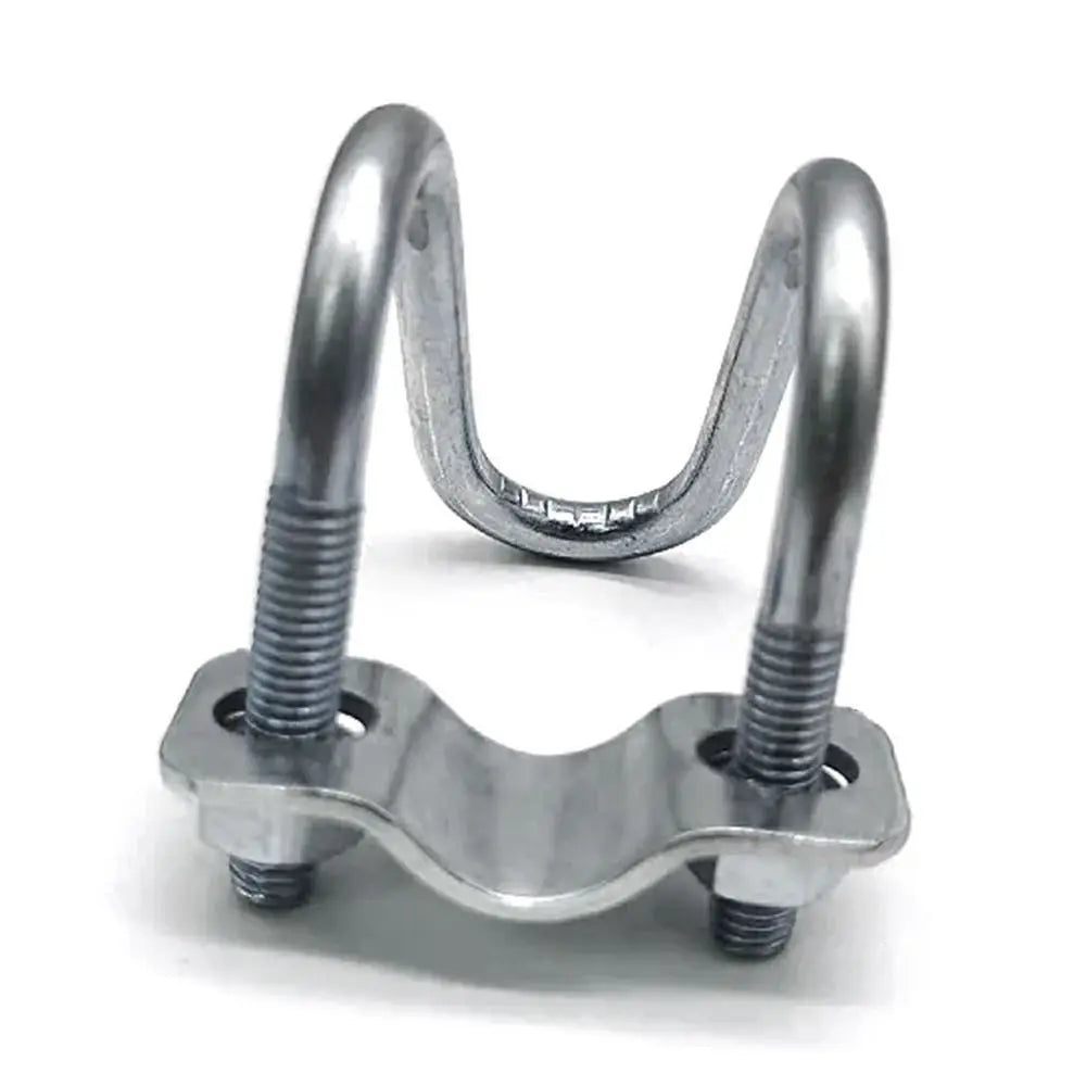 Galvanized Double U Cross Clamp M8 | Pipe Tube Clip 20–50mm