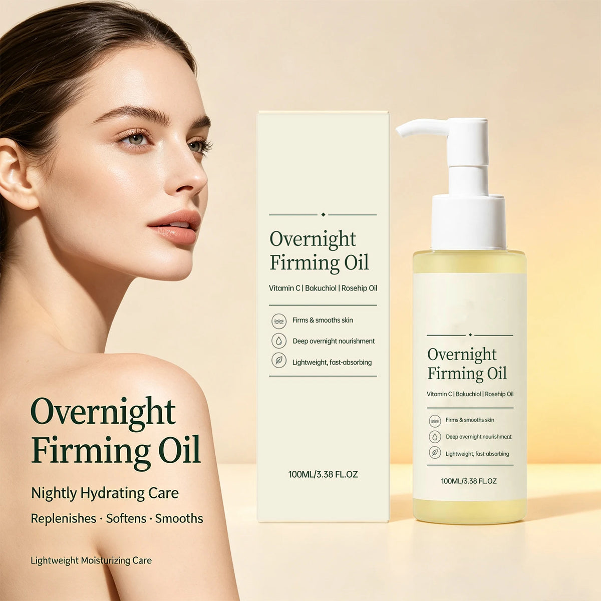 Firming Overnight Facial Oil – Hydrating Lifting Face Serum