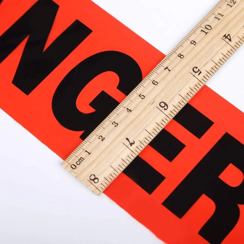 Red Danger Barrier Tape Non-Adhesive 7.5cm × 100M Safety Roll