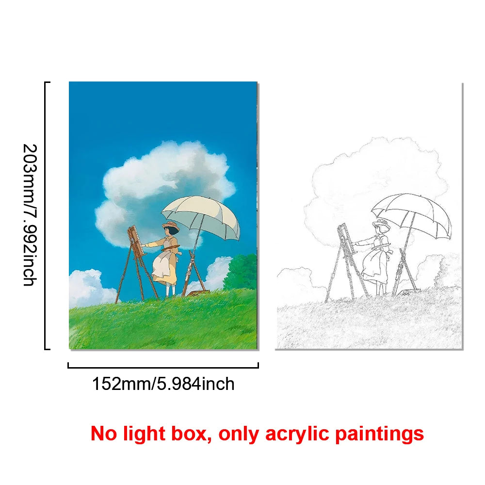 Spirited Away LED Acrylic Night Light | Anime Bedroom Decor