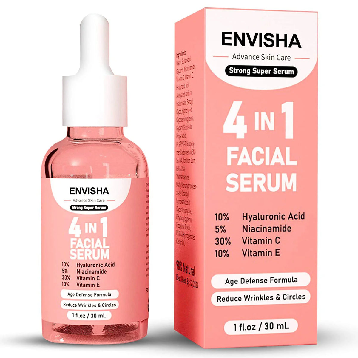 ENVISHA 5-in-1 Face Serum | Collagen, Hyaluronic Acid & Niacinamide