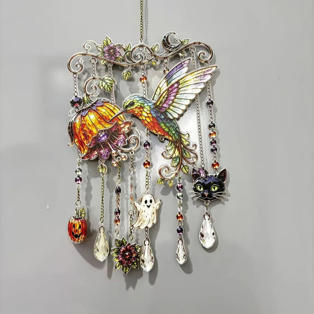 Halloween Suncatcher Wind Chime Hanging Ornament | Window Decor