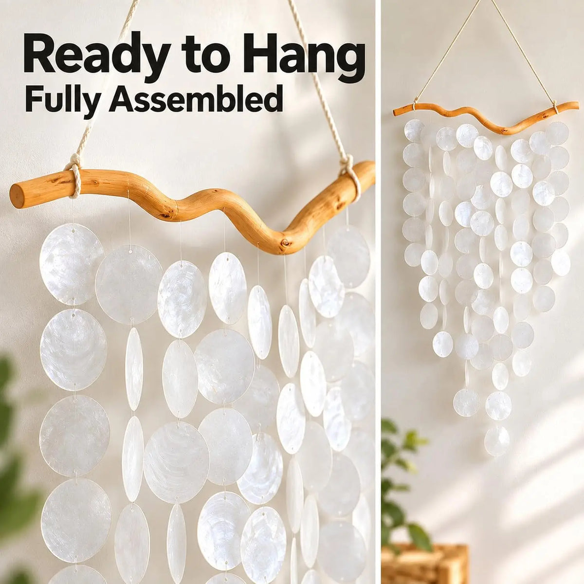 Shell Wind Chime – 77-Piece Natural Hanging Decoration