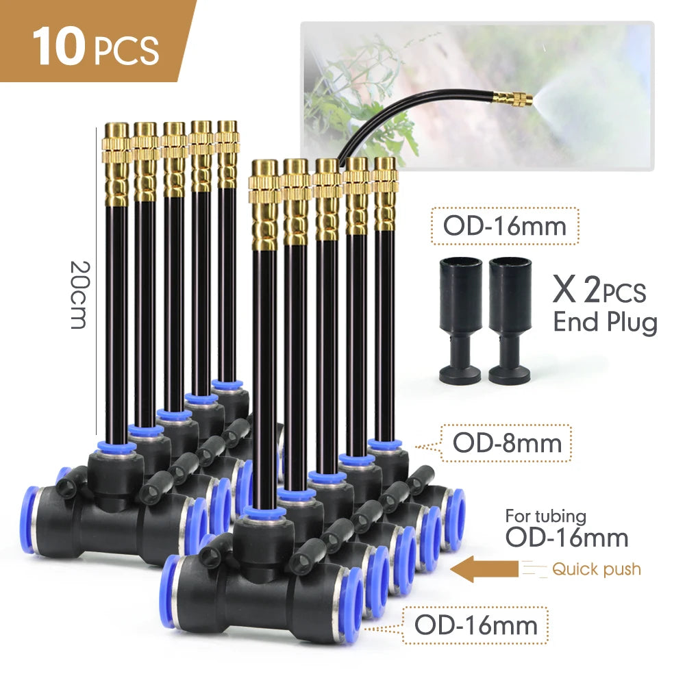 360° Brass Atomization Spray Nozzles – 5/10pcs Garden Irrigation