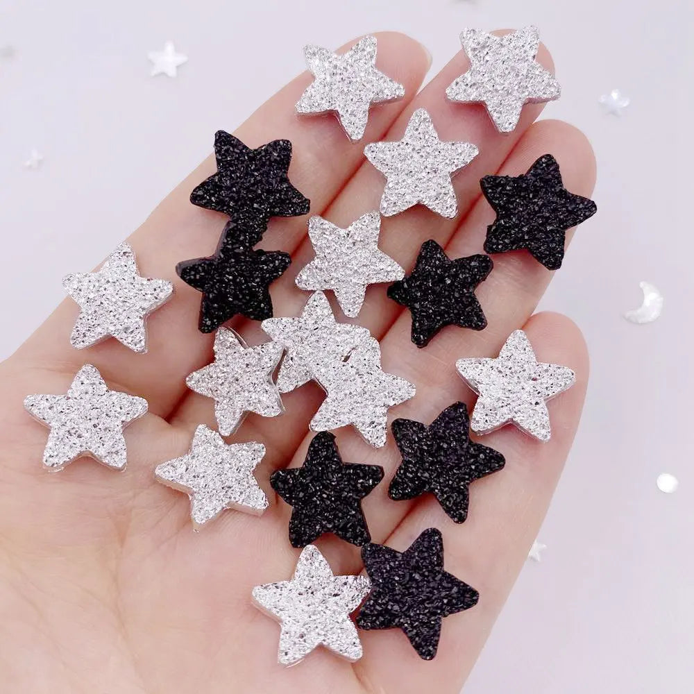 50PCS 14mm Resin Star Flatback Rhinestone Craft Embellishments