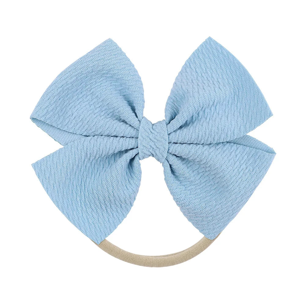 12-Pack Grosgrain Ribbon Hair Bows – Elastic Ponytail Holders