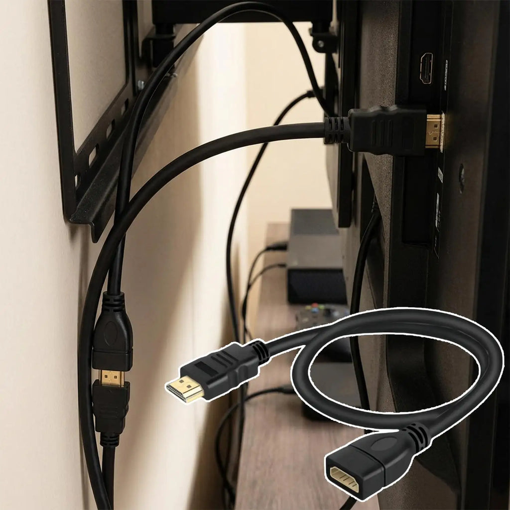 4K HDMI 2.0 Male to Female Extension Cable – TV PS5 Projector