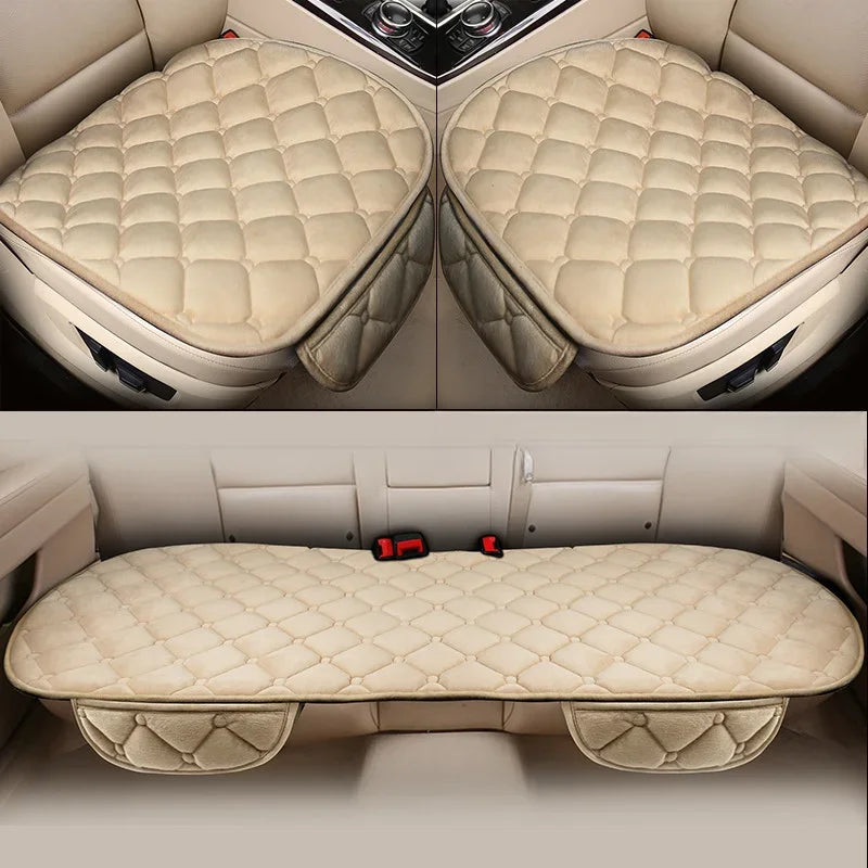 Universal Plush Car Seat Covers – Warm Winter Cushion Protector