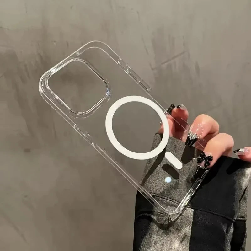 MagSafe Clear iPhone Case – Ultra Thin Magnetic Shockproof Cover