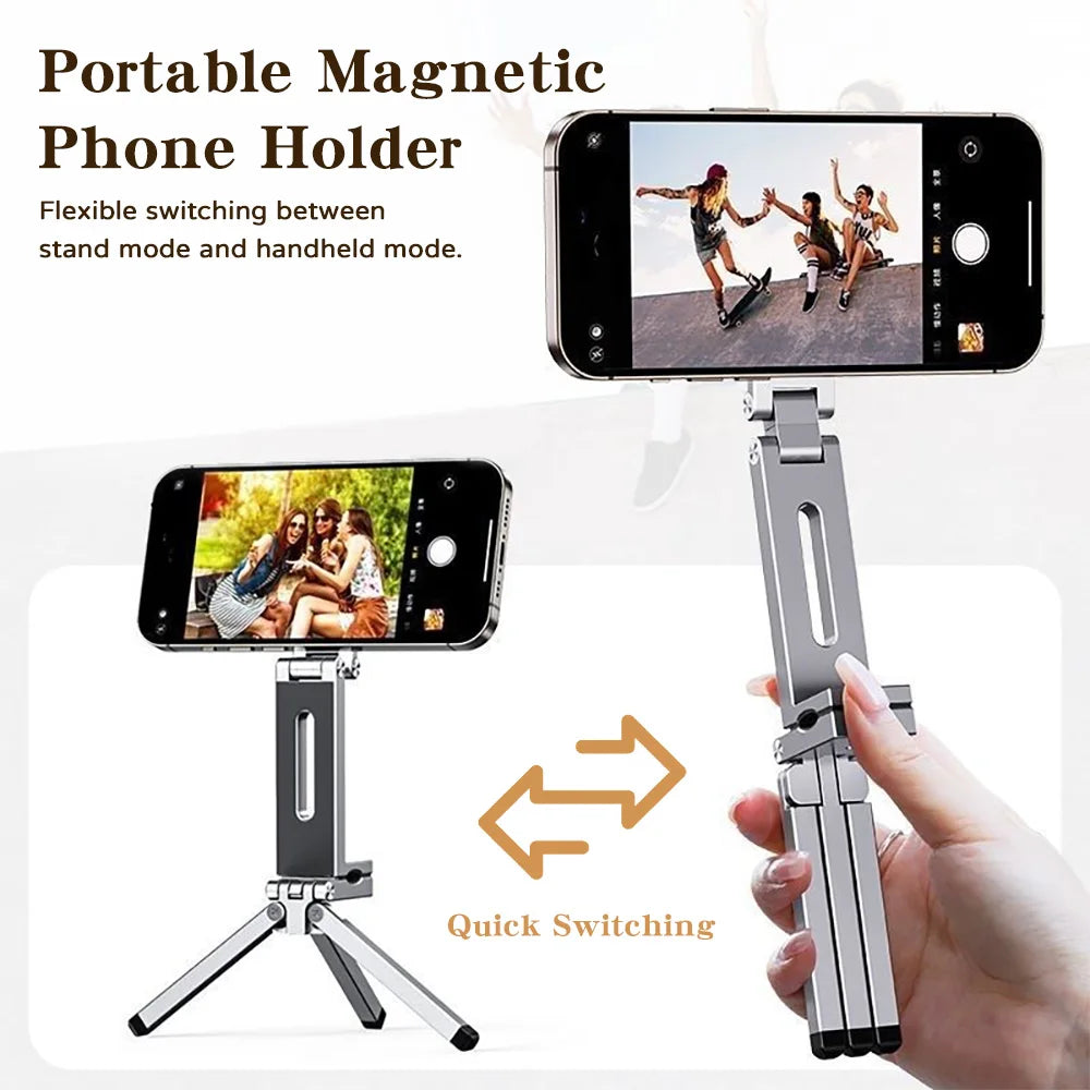 360° Magnetic Foldable Mini Tripod Stand for MagSafe Phones