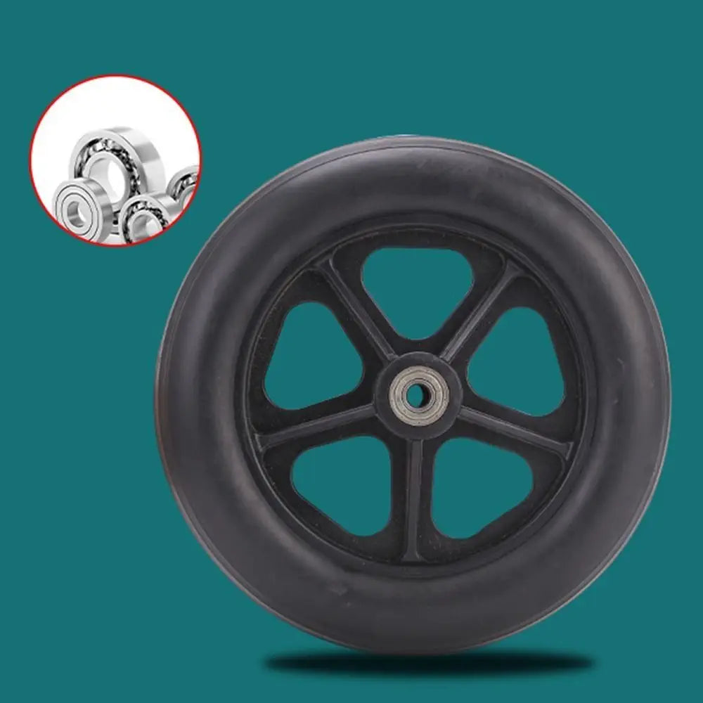 Rubber Trolley & Wheelchair Caster Wheels 6/7/8 Inch Anti-Slip