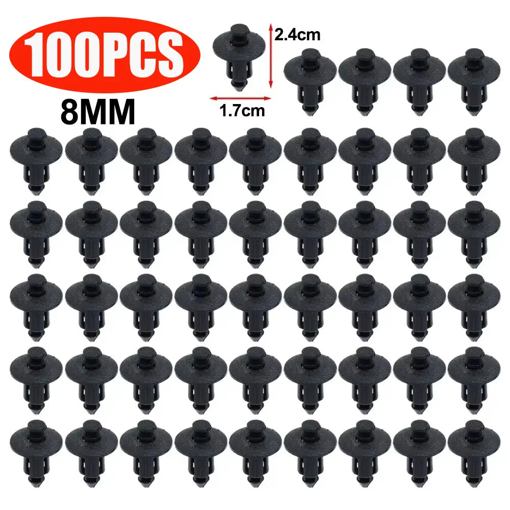 U-Type Bumper Splash Shield Clips 6/7/8mm – 50/100 PCS