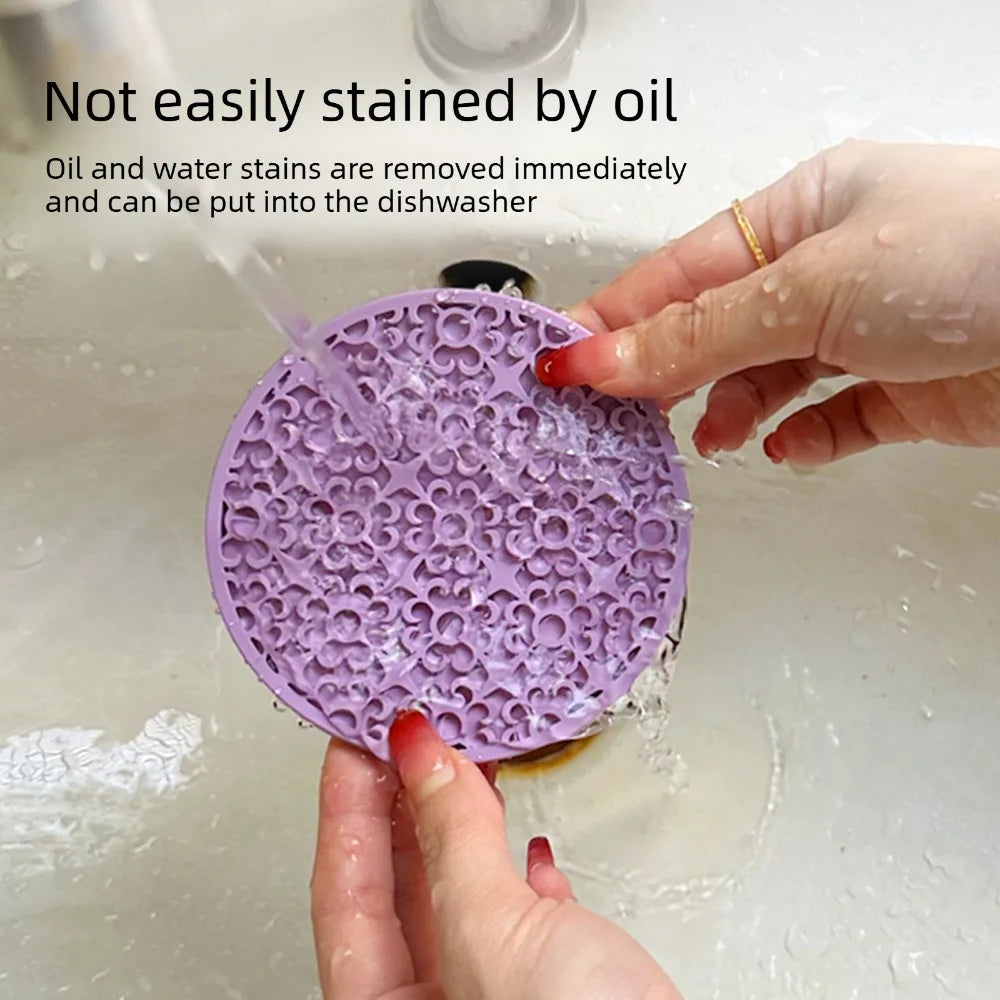 6-Pack Floral Silicone Coasters – Heat Resistant Non-Slip Mats