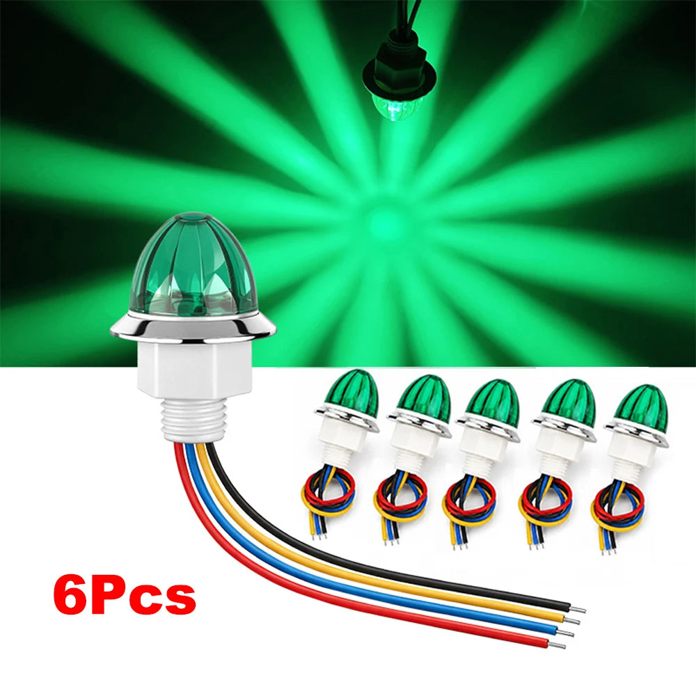 LED Side Marker Lights 12V–24V for Truck Trailer Van | 1–2 Pack