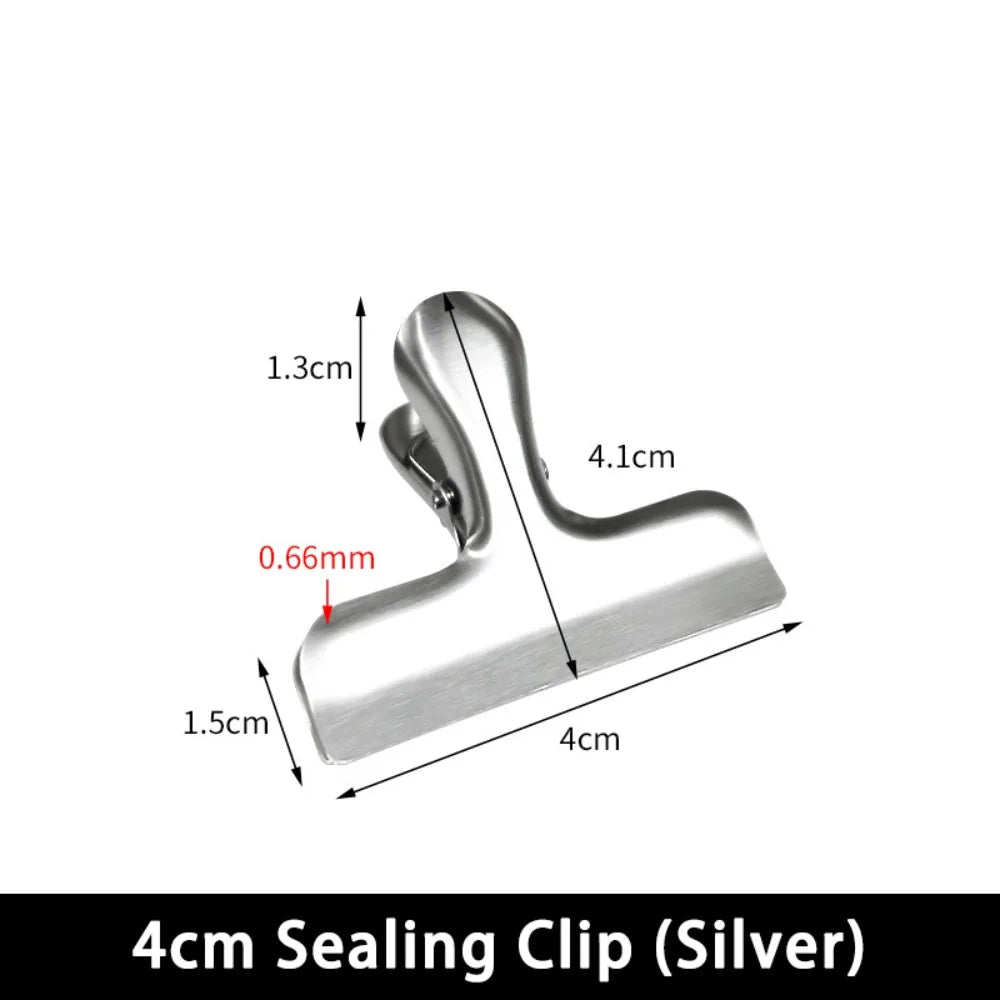 Stainless Steel Metal Binder Clips – Multi-Size Round/Flat/Mountain