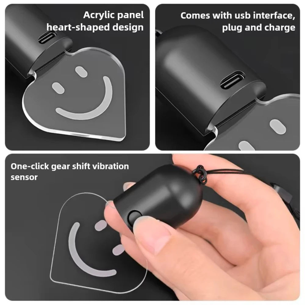 Heart Smiley Mini Bulb Car Ambient Light – Rearview Mirror Decor