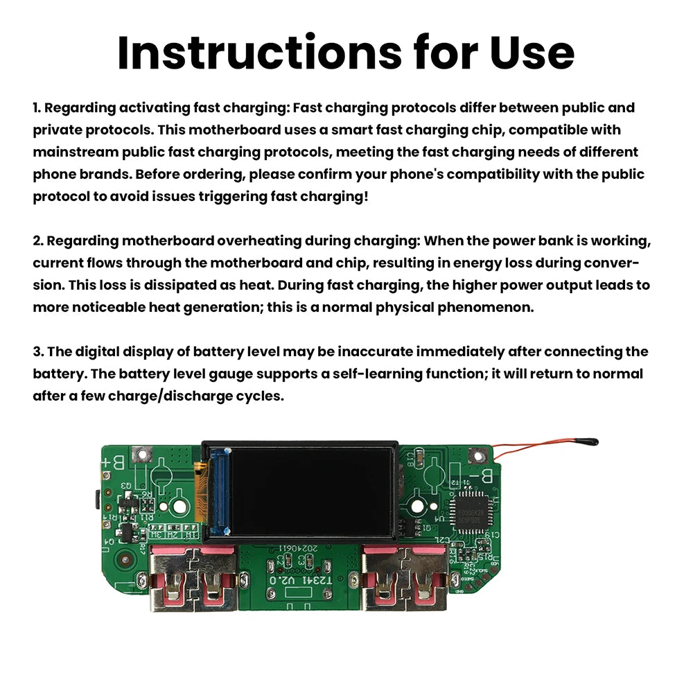 22.5W Fast-Charging Power Bank DIY Kit | TFT Screen PD QC