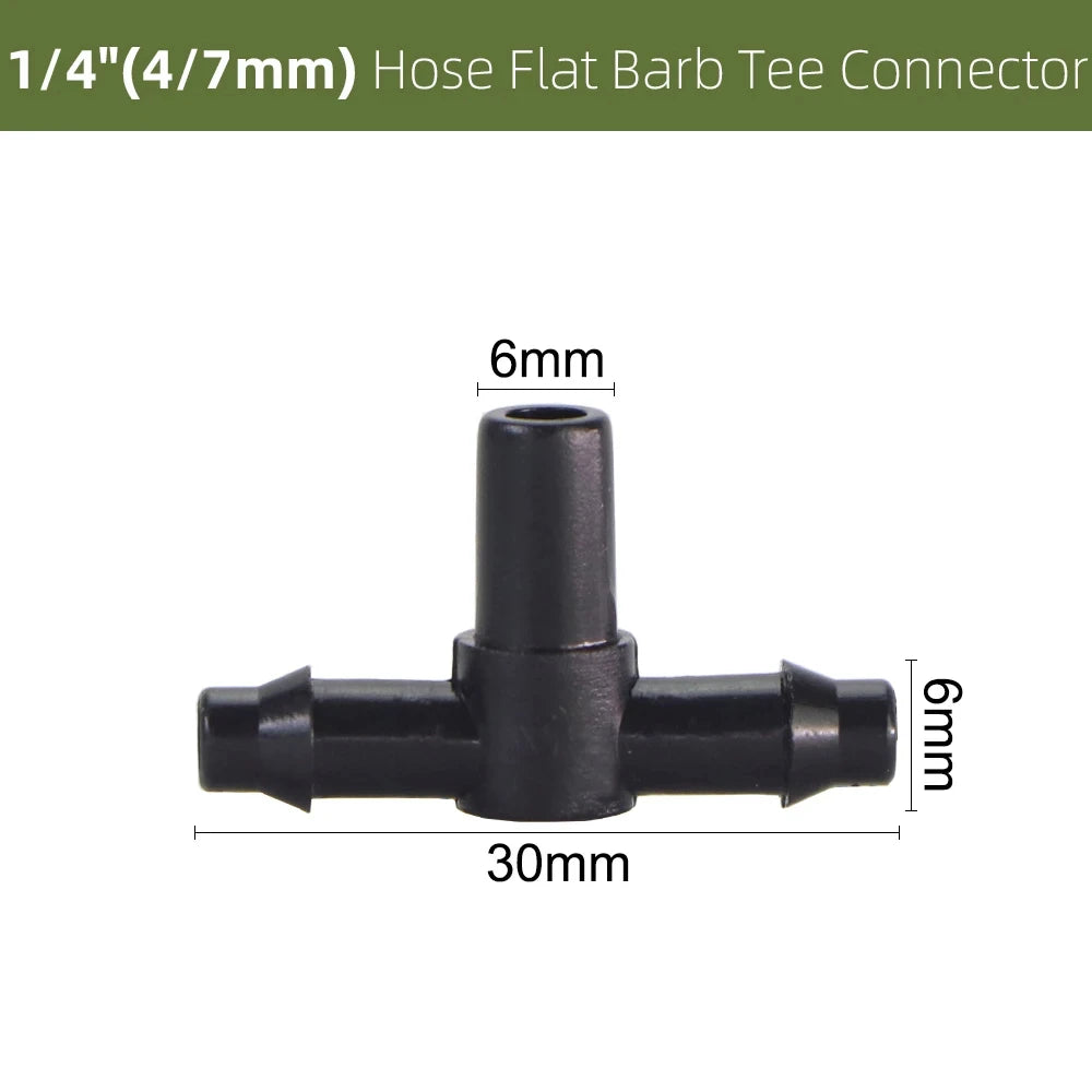 1/4" Drip Irrigation Barbed Fittings – Tees, Cross, Plug & Adaptors