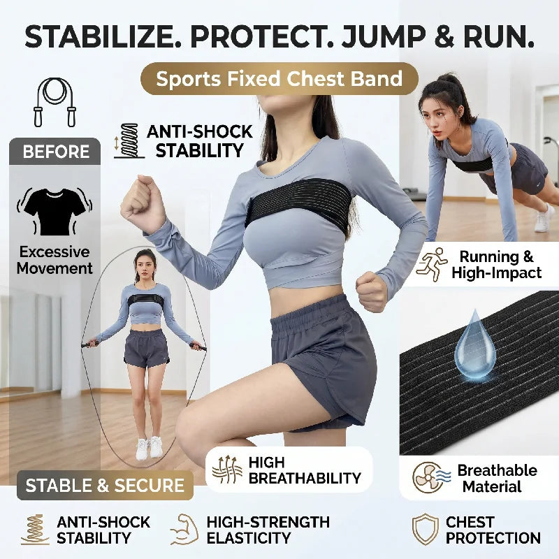 Breathable Adjustable Breast Implant Stabilizer Compression Band