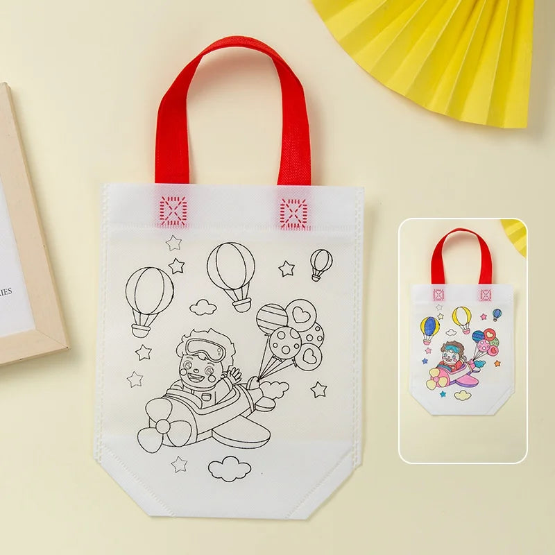 DIY Coloring Canvas Gift Bags for Kids – 15 Fun Patterns