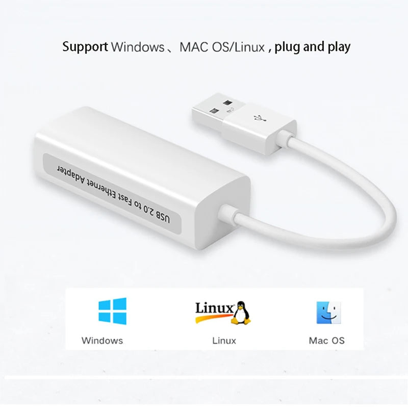 USB to RJ45 Ethernet Adapter 100Mbps | Network Card