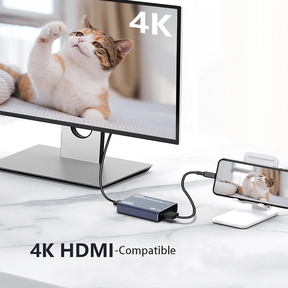 HDMI Capture Card 4K 60Hz USB 3.0 Video Recorder for PS4 Gaming