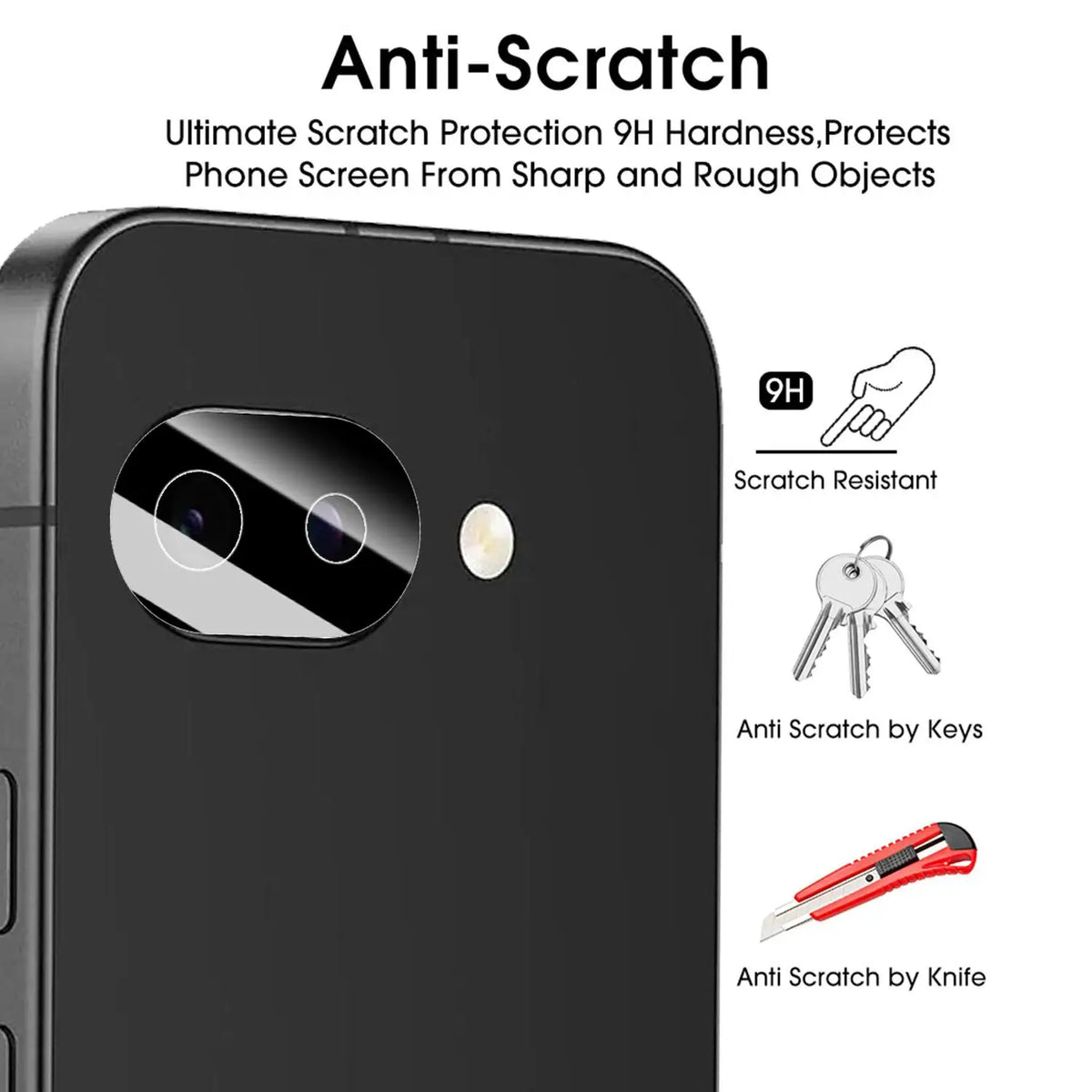 9H Tempered Glass Camera Lens Protector – Google Pixel 10A