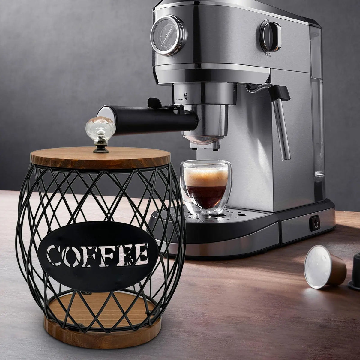Kesoto Coffee Pod Holder Organizer – Large Capacity Basket