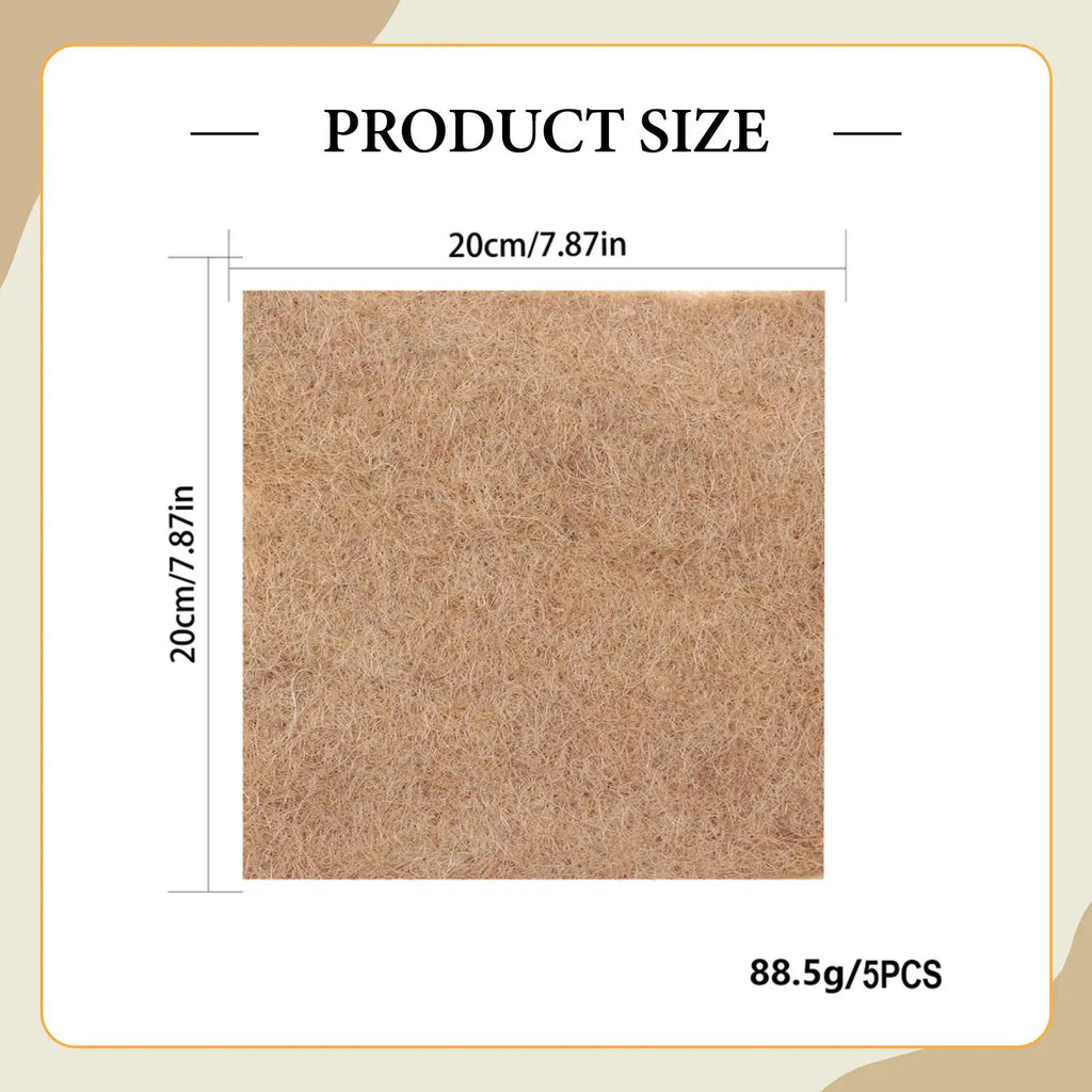 Jute Grow Mat for Microgreens – Hydroponic Seedling Pads 5-Pack