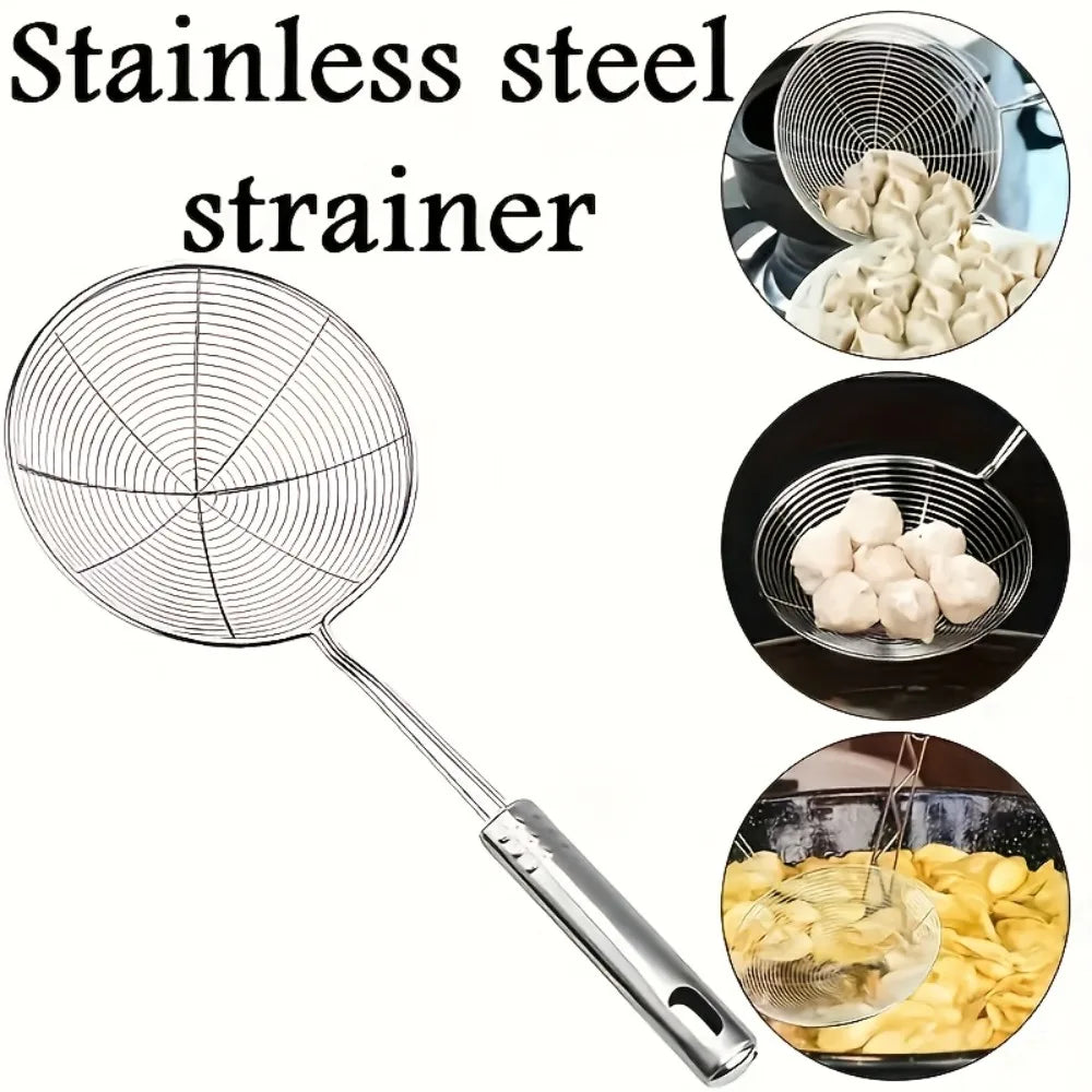 Stainless Steel Skimmer Strainer Ladle | Pasta & Frying