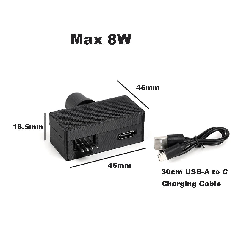 PWM 4-Pin Fan Speed Controller USB to 12V Type-C Adapter