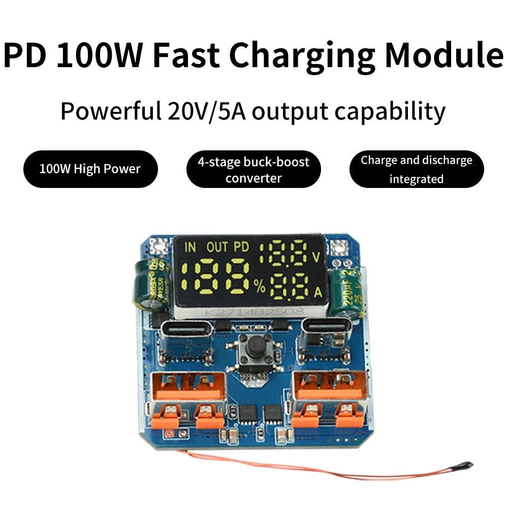 4S PD 100W Buck-Boost Charging Module – 20V 5A Bidirectional