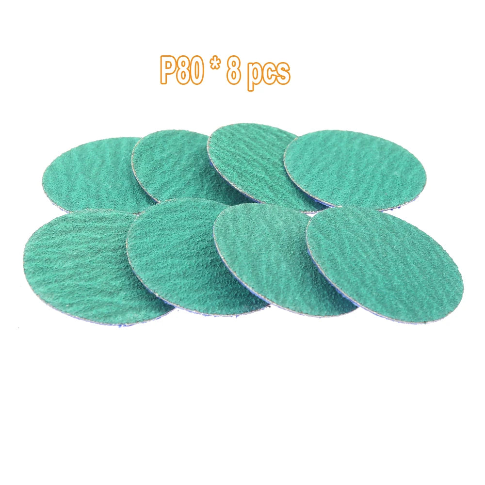 8-Pc Zirconia Sanding Discs 2"/3" – Hard Metal & Alloy Grinding