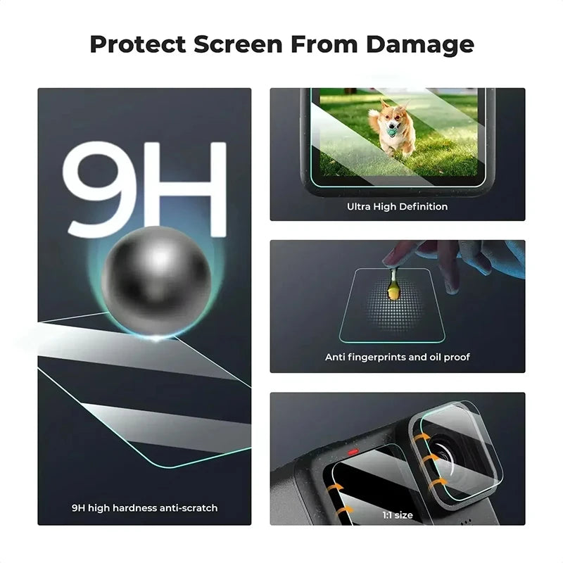 Tempered Glass Screen Protector for GoPro Hero 9/10/11/12