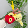 Kawaii Heart Lock Plush Keychain – Cute Bag Charm Pendant