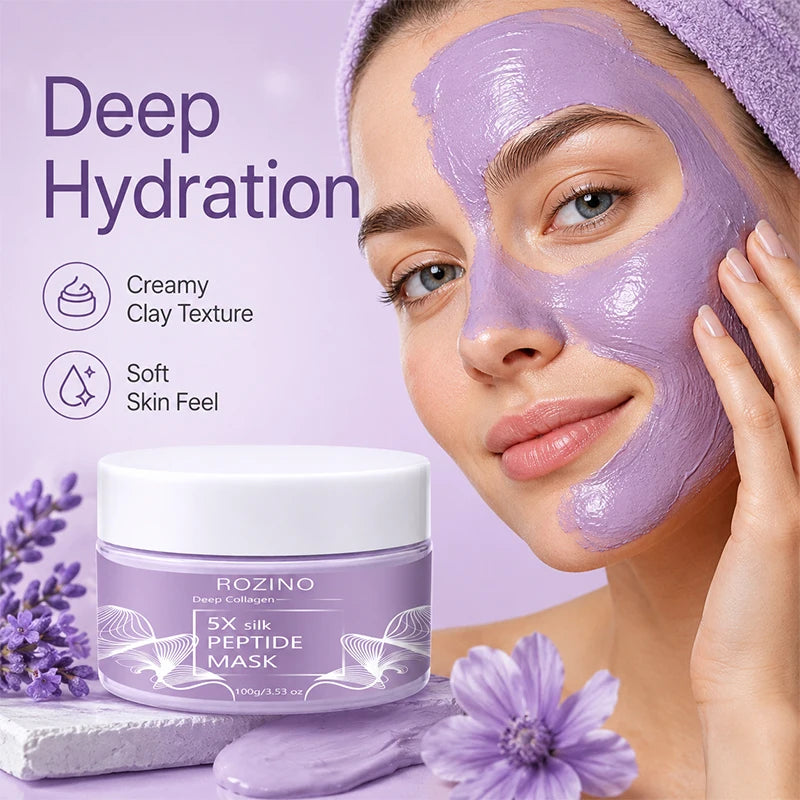 ROZINO Peptide Purple Mud Mask – Moisturizing & Cleansing 100g