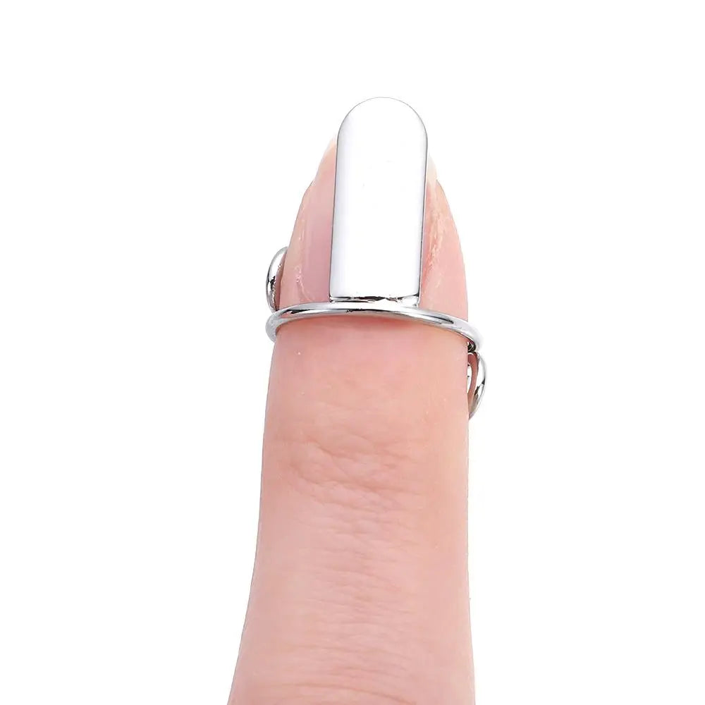 Reusable Gold Fingertip Nail Rings – Y2K Nail Art Set of 10