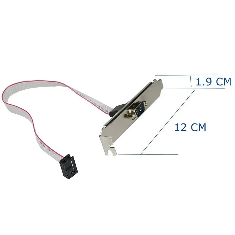 RS232 DB9 9-Pin to IDC 10-Pin Ribbon Cable Bracket Adapter