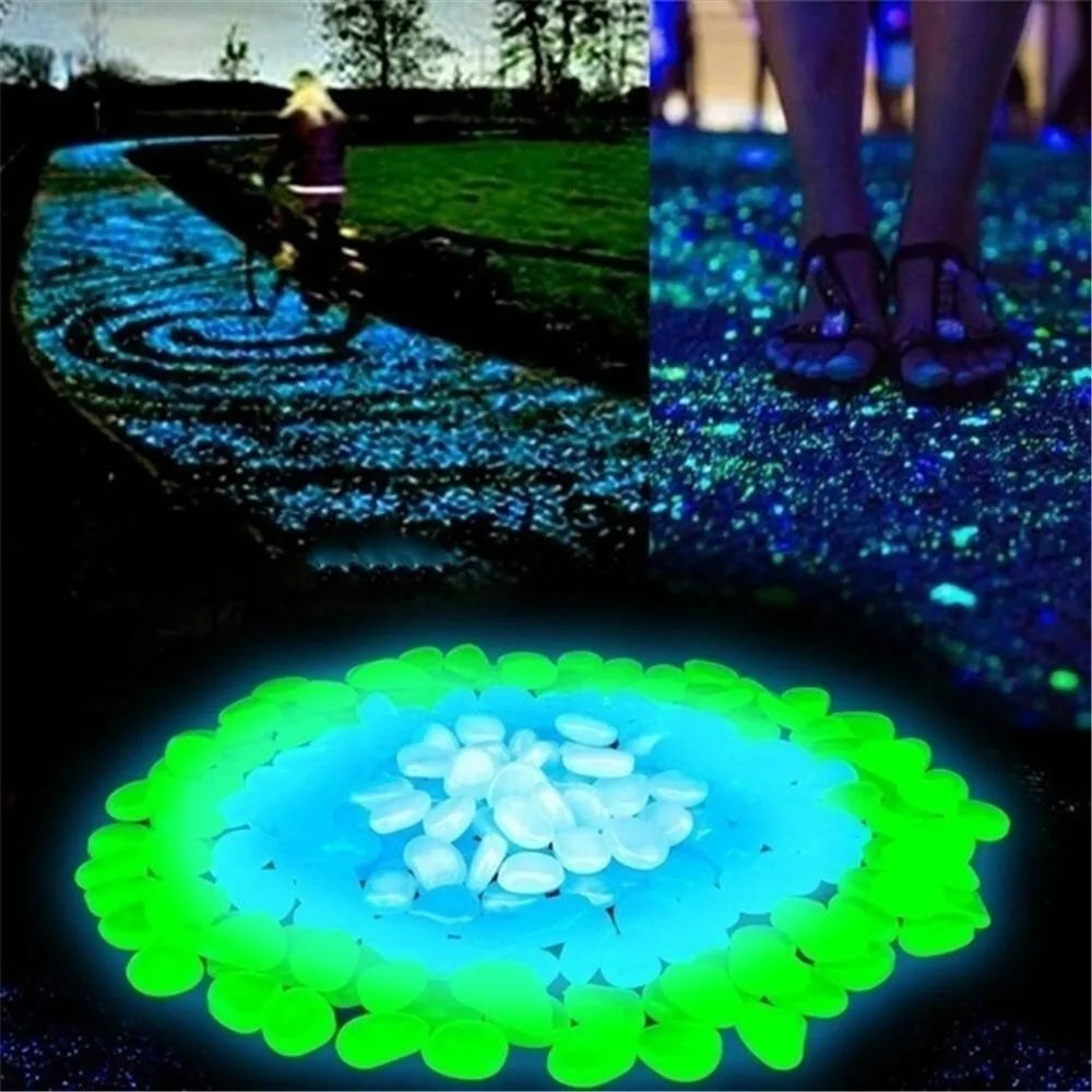 10-Pack Glow in the Dark Pebbles – Garden, Aquarium & DIY Décor