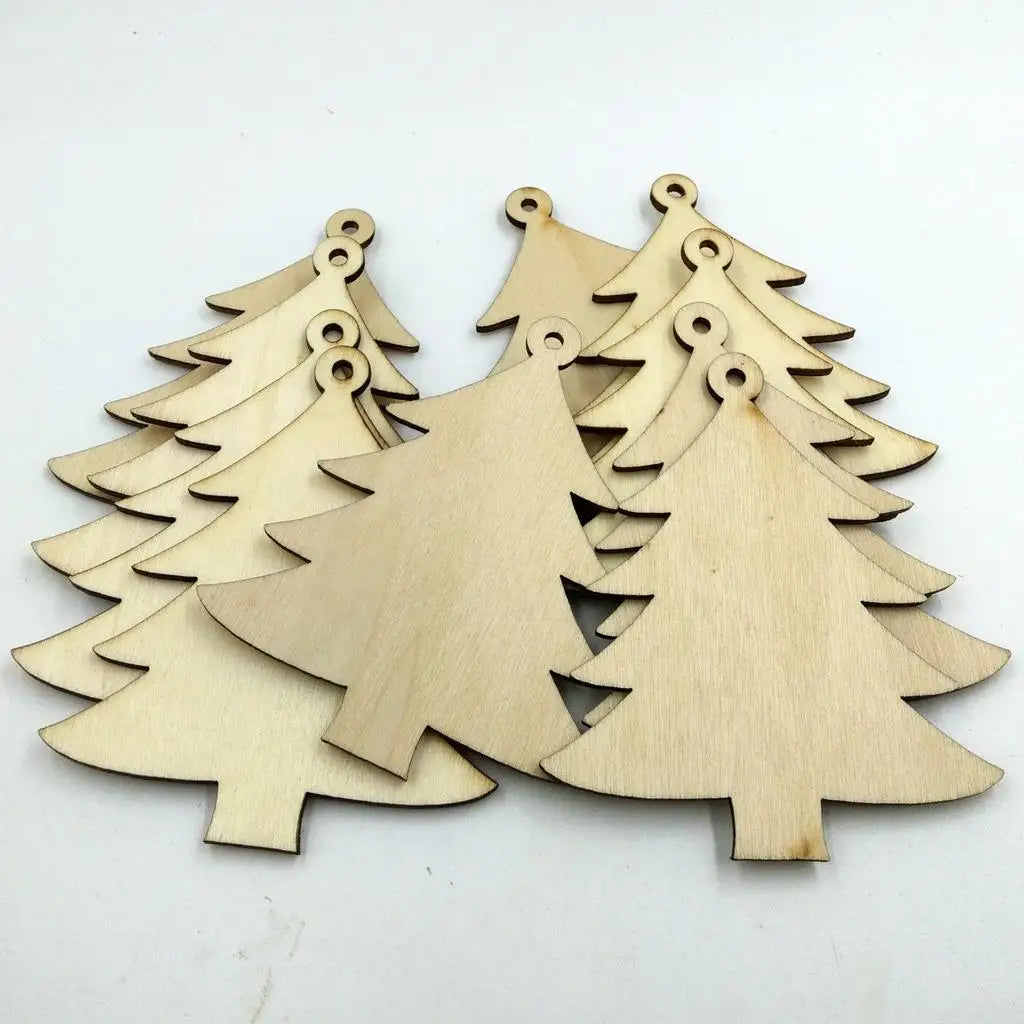 Unfinished Wood Tags – Christmas Ornament & Gift Craft Cutouts