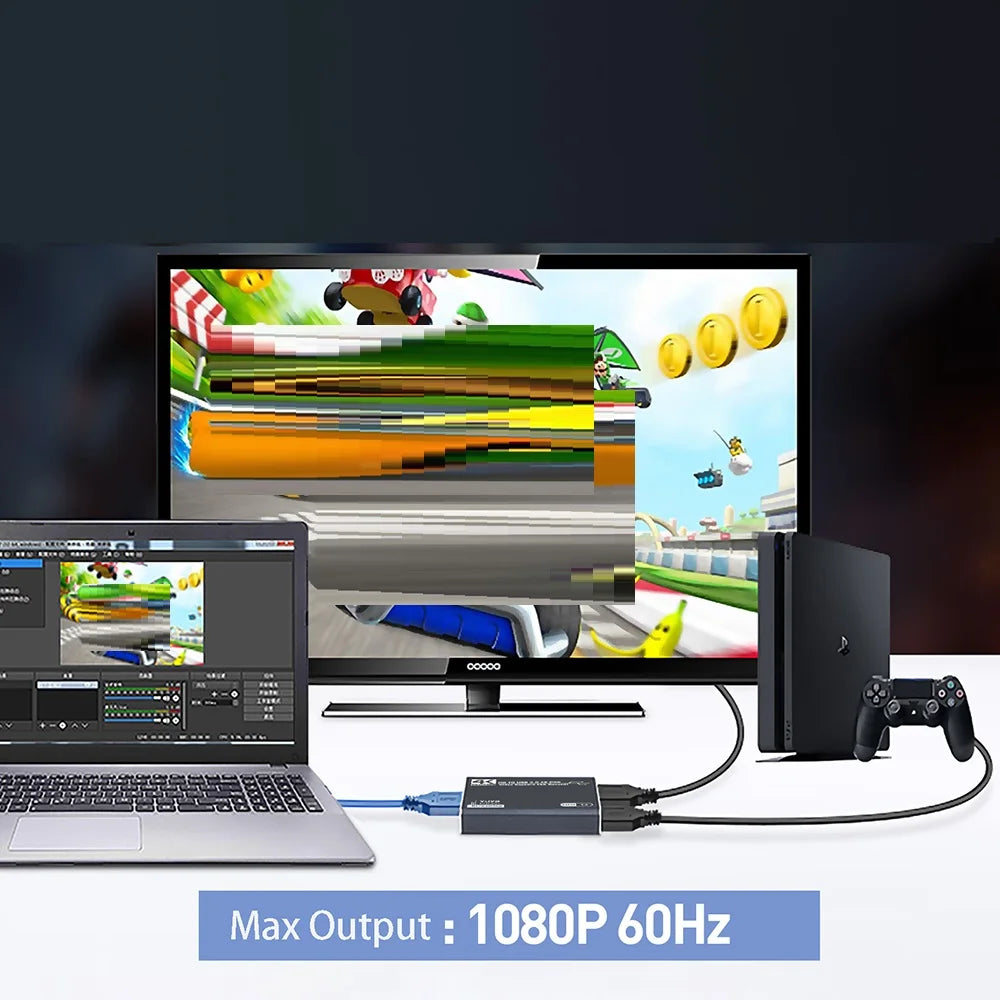 HDMI Capture Card 4K 60Hz USB 3.0 Video Recorder for PS4 Gaming