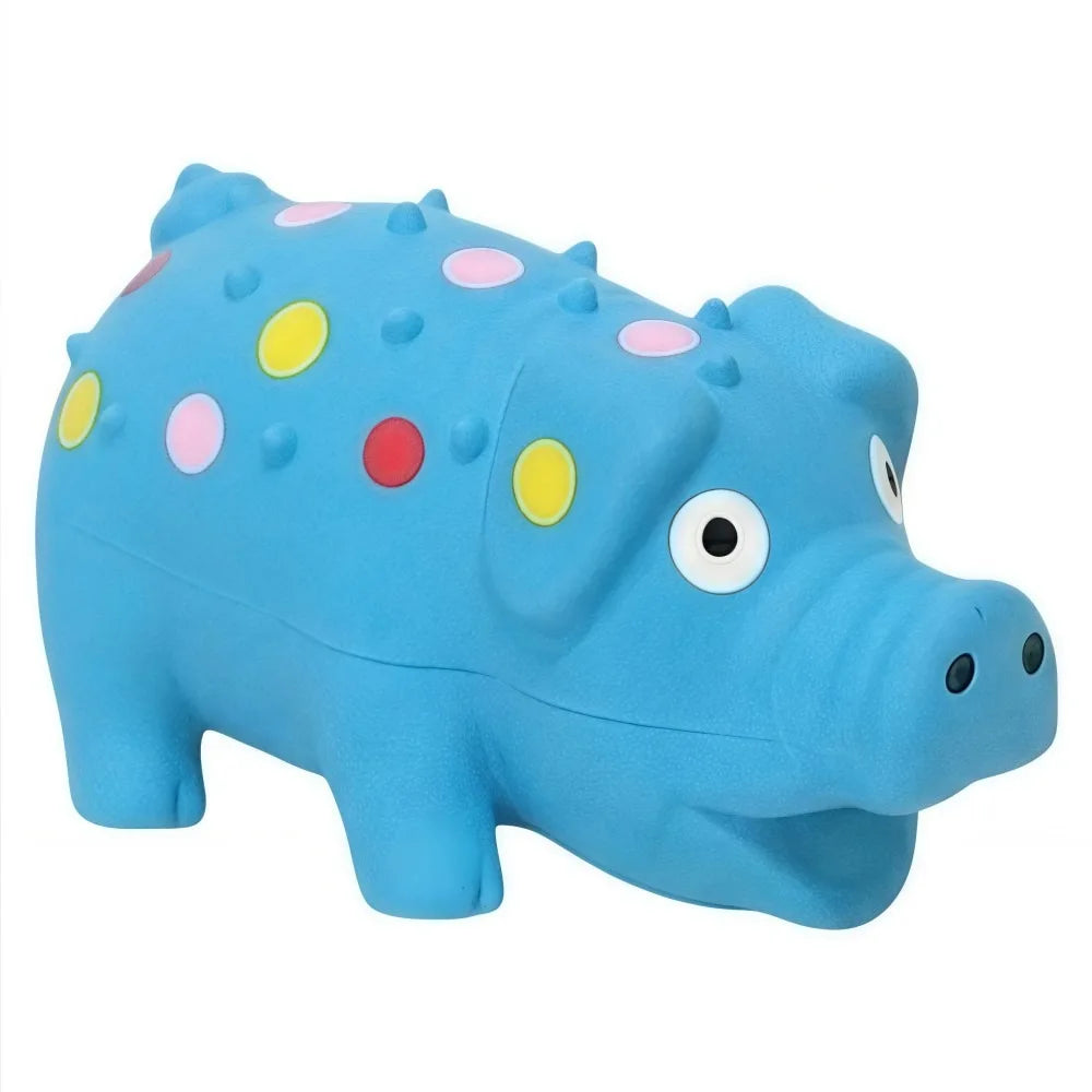 Interactive Pig Squeaky Dog Toy – Latex, 4in, All Breeds