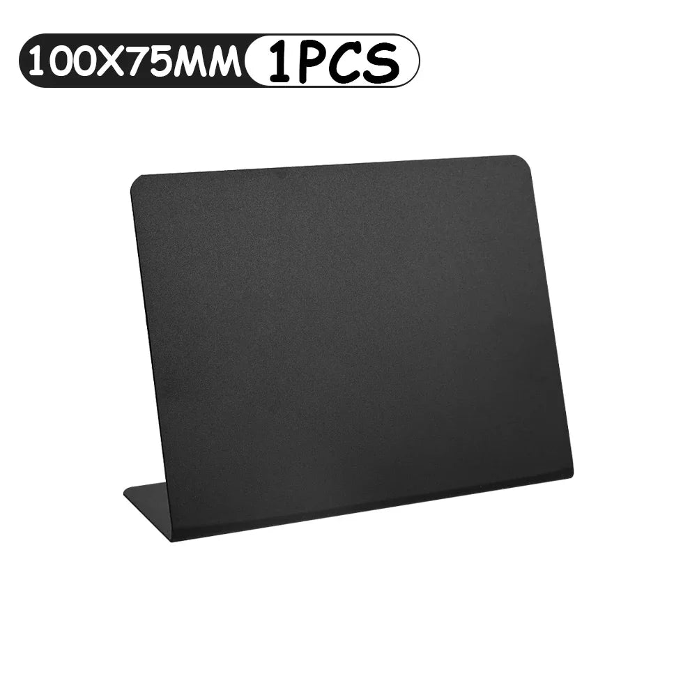 Mini Desktop Chalkboard Signs – L-Shaped PVC Table Cards