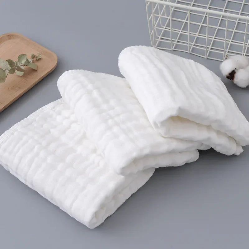 6-Layer Cotton Muslin Baby Washcloths – Soft Face Towels